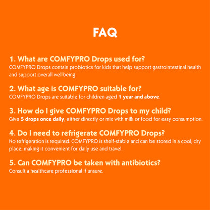 BIO.ME COMFYPRO Drops for Kids (1 Year+) | Probiotics with Vitamin D3