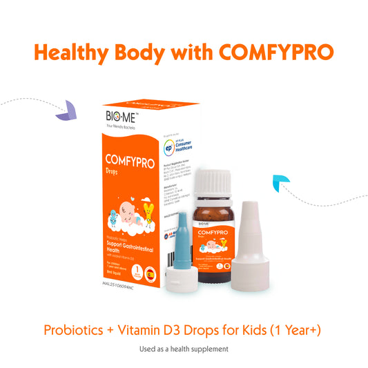 BIO.ME COMFYPRO Drops for Kids (1 Year+) | Probiotics with Vitamin D3