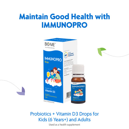 BIO.ME IMMUNOPRO Drops I Probiotics for Kids (6+) and Adults