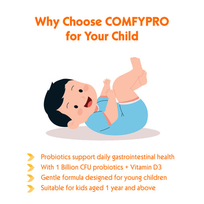 BIO.ME COMFYPRO Drops for Kids (1 Year+) | Probiotics with Vitamin D3